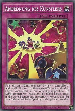Anordnung des Künstlers