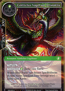 Göttlicher Vogel aus Attoraktia