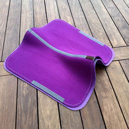 Westernpad - flieder mit Stickerei in iris