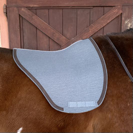 Dressur No. 3 - basalt mit Zierband in Wildlederoptiok