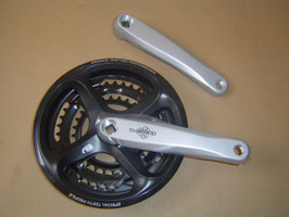 Shimano FC-M171 Kurbel vierkant 48-38-28 Zähne 170mm Schwarz NEU!