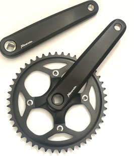 Miranda Singlespeed Fixie Kurbel 46Z Vierkant L170mm ALU Schwarz NEU