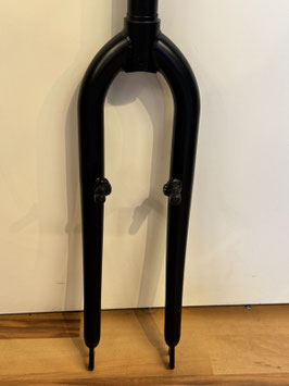 26" Stahlgabel Schwarz 350mm 1 1/8 Gabelschaftrohr NEU!