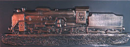 絵の中蒸気機関車額縁付　44×94cm