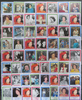 エリザベス女王子供の頃からの切手全写真集