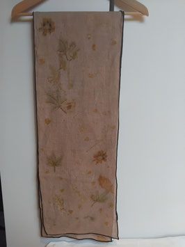 Collection "  ACACIA "   Echarpe  en lin  écoprint