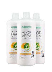 Aloe Vera Drinking Gel Traditionell mit Honig 3 er Pack