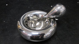 Vintage Orefors Jernverk kaviaarschaaltje met schepje, Helene Tiedemann design Denmark