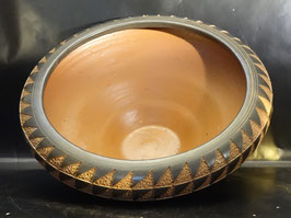 Grote terracotta aardewerk schaal