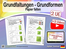 Grundfaltungen - Grundformen aus Papier - Falten - ab 1. Klasse