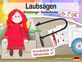 Laubsägen Engel Schutzengel Vorlage Schablone - ab 4. Klasse