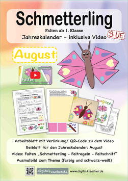 8. August Schmetterling Jahreskalender