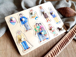 Setzpuzzle Familie und Freunde