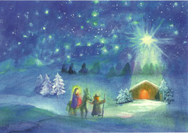 Postkarte: Zum Stall von Bethlehem