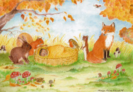Kunstkarte: Herbstkind - Eentje van Margo