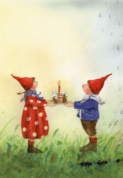 Postkarte: Pippa & Pelle feiern Geburtstag