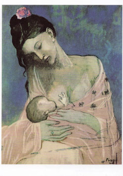 Postkarte: Mutter und Kind - Picasso