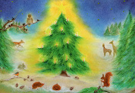 Postkarte: Weihnachten im Wald - Exler