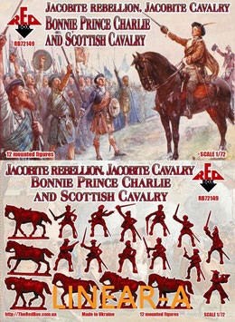 REDBOX 72149 Jacobite Rebellion Jacobite Cavalry.  Bonnie Prince Charlie and Scottish Cavalry