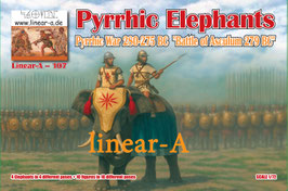 linear-A 107 Pyrrhic Elephants  Pyrrhic War 280-275 BC "Battle of Asculum 279 BC"