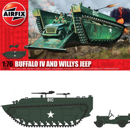 AIRFIX A02302  Buffalo IV and Willys Jeep 1:76