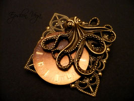 Broche Octopus bronze