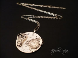 Collier sautoir cadran vintage Edison