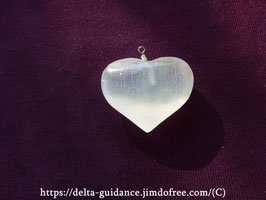 Pendentif coeur Sélénite