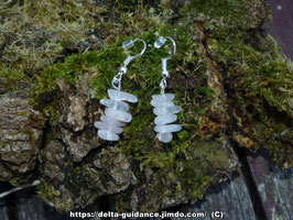Boucles d'oreilles quartz rose