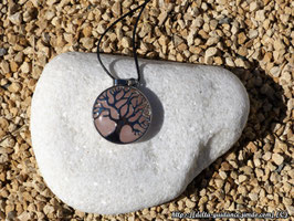 Pendentif arbre de vie quartz rose