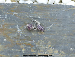 boucles d'oreilles améthyste