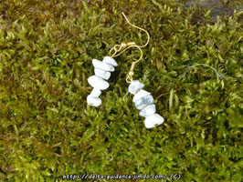 Boucle d'oreille Howlite Blanche