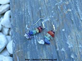 Boucle d'oreiles 7 chakras
