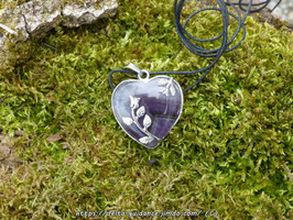 Pendentif coeur améthyste
