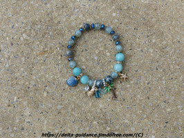 Bracelet jaspe bleu, sodalite et veine de dragon