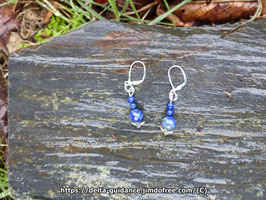 Boucle d'oreilles argent 925 et Lapis Lazuli
