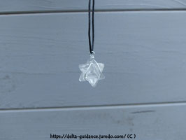 Pendentif Merkaba en Cristal de Roche