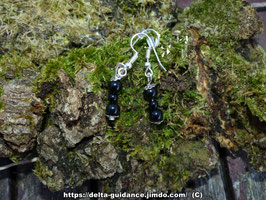 boucle d'oreilles onyx