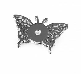 Schmetterling zum Annähen, Altsilber, 30 x 20 mm, 1 Stück