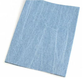 Große Baumwoll- Jeans Flicken zum Aufbügeln, dicht gewebt, used hellblau, 20 x 20 cm