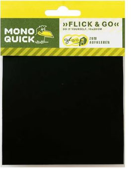 Selbstklebende Flicken für Schnellreparatur, schwarz, 10 x 20 cm