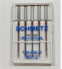 Nähmaschinen Nadel, Schmetz, 130/705 H, Universal, Stärke 80, 5-er Pack