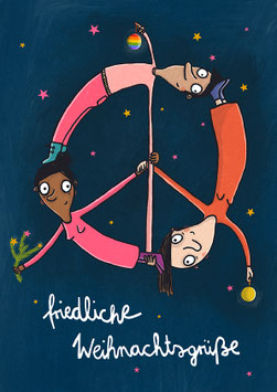 Weihnachtspostkarte »Friedliche Weihnachtsgrüße«