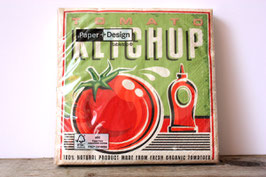 Servietten Tomato Ketchup 33x33cm / paper napkins / Paper+Design