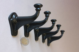 5 rustikale Garderobenhaken schwarz | rustic wall hooks black