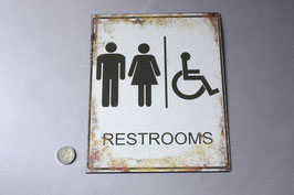 Restrooms WC Hinweisschild - door sign