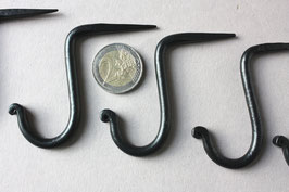 5er Set mini U-Haken rustikal schwarz |  U-wall coat hooks black | small rustic nail hooks