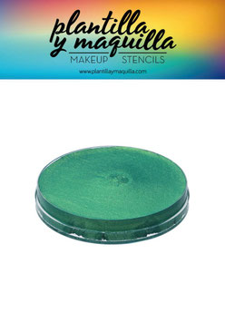 Maquillaje al agua Verde dorado brillante