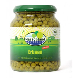 Erbsen im Glas