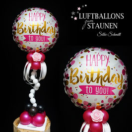 Luftballon-Ständer Happy Birthday to you